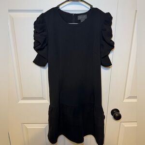 Gracia Black Ruffle Sleeve Dress